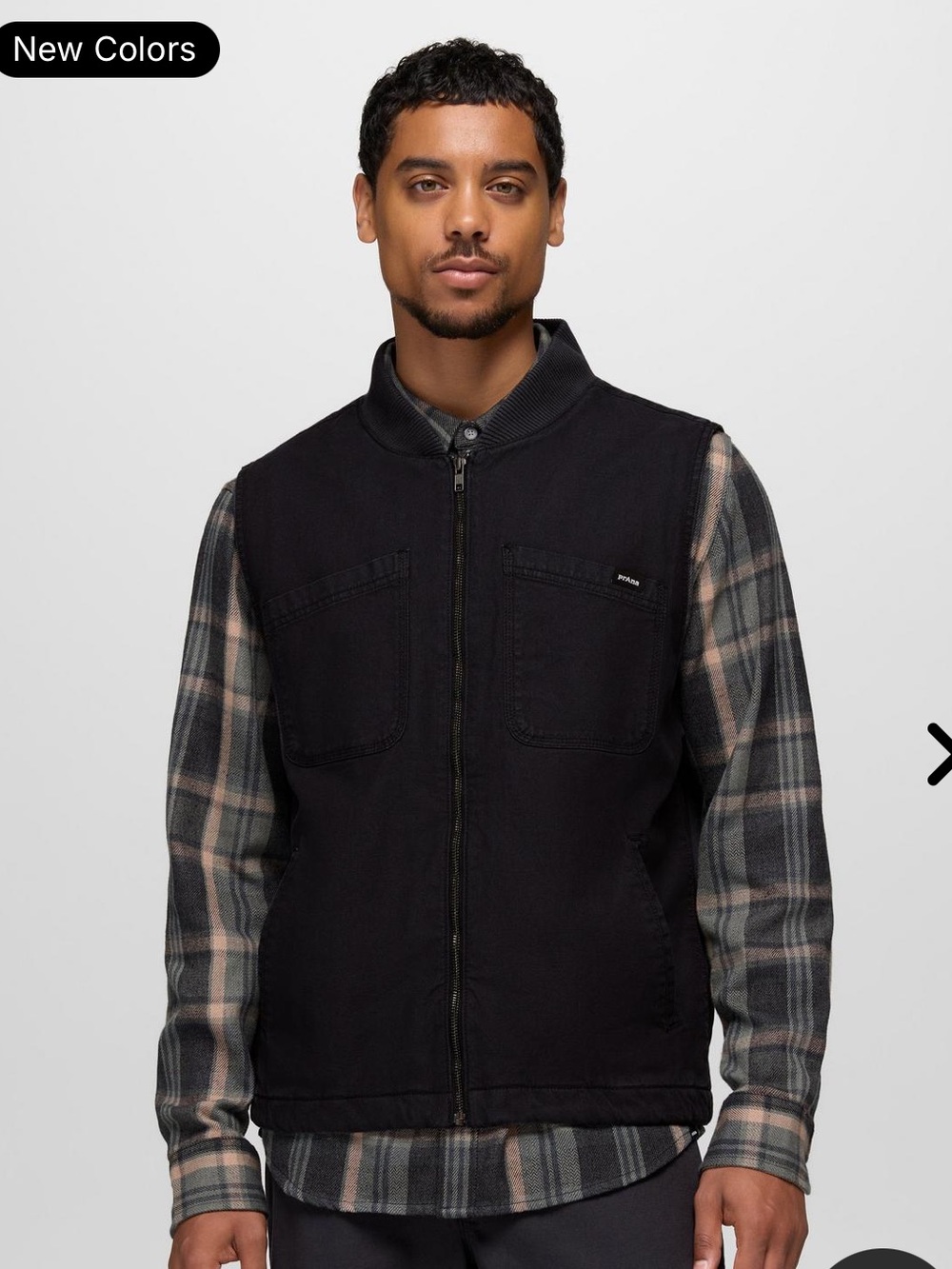 Prana Men’s Rock Ridge Vest Size Large Black Utility Workwear Cotton Canvas